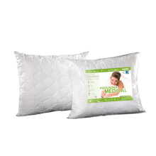 Oreiller médical anti-allergique 50x70 cm avec fermeture éclair, blanc