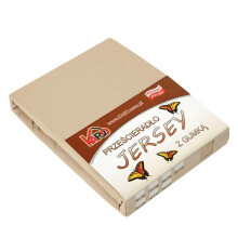 Drap-housse en jersey beige 90x200 009 KARO