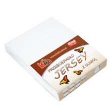 Drap-housse en jersey blanc 90x200 001 KARO