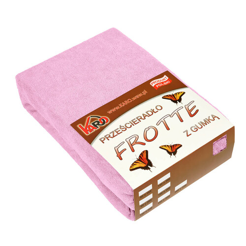 Drap-housse en éponge 80x160 rose clair 018 KARO