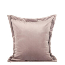 Taie d'oreiller 45x45 Villa en velours rose poudré