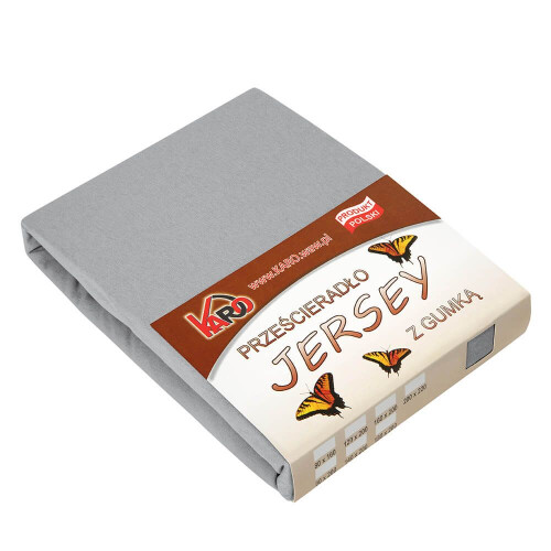 Drap-housse en jersey gris 80x200 060 KARO