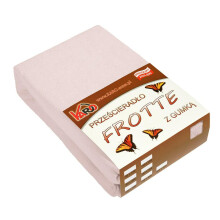 Drap-housse en éponge 160x200 rose poudré 064 KARO