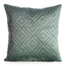 Taie d'oreiller 40x40 Ariel 3 menthe foncé géométrique
