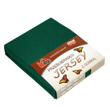 Drap-housse en jersey 160x200 vert bouteille 074 KARO