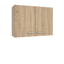 Pensile da cucina con ante apribili, 80 cm, colore rovere Sonoma.