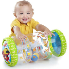 Aufblasbares Krabbelspielzeug mit Rollen, Ozeanbällen und Glöckchen, PVC, grünes Krabbelspielzeug für Babys