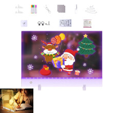 LED-Notiztafel mit Farben, 35 x 25 cm Acryl-Schreibtafel mit Ständer, berührungsempfindliche Kunsttafel für Kinder, Büro,