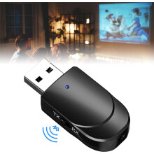 Bluetooth 5.0 2-in-1 Kabelloser Audio-Sender und -Empfänger, 3,5-mm-AUX-Adapter für PC, Fernseher, Auto, USB-Kopfhörer, HiFi-Sound