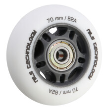 PU 70x24 82A HVID MAT (4 stk.) + ABEC-9 (8 stk.) NILS EXTREME SÆT
