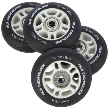 PU 76x24 82A SORT MAT (4 stk.) + ABEC-9 (8 stk.) NILS EXTREME SÆT