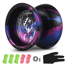(Purple Blue) Christmas Professional Yoyoball Competitive Aluminum Yoyo Ball