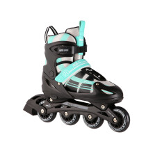 NILS EXTREME RULLESKØJTER NH18366A 2i1 BLÅ-GRØN NH18366A 2i1 MINT STØRRELSE S(31-34) NILS EXTREME RULLESKØJER MED HOCKEY SLIDE DIMENSIONER