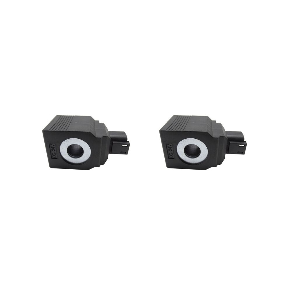 2X 24V Solenoid Valve Coil 25/221263 717/20309 For Jcb Wheel 436 426E 436E 456 426 Loader Excavator Js145lc Js115 Js330 Black 4713324462749