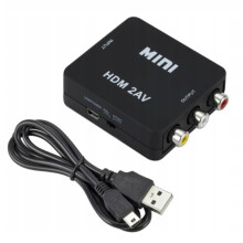 HDMI-zu-AV-RCA-Adapter Cinch-Konverter 1080p-Kabel