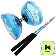 25-26 1 Set of Triple Bearing Diabolo Toy Transparent Chinese Diabolo Toy for Elderly Children Fitness