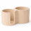 Organizer da bagno beige per dischetti struccanti e cotton fioc. 1