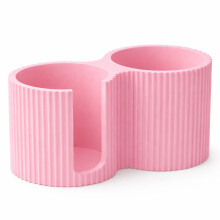 Pink badeværelsesorganisator til kosmetikbind og vatrondeller