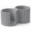 Organizer da bagno grigio per dischetti e cotton fioc. 1