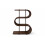Étagère de bureau décorative marron, ondulée, moderne 1