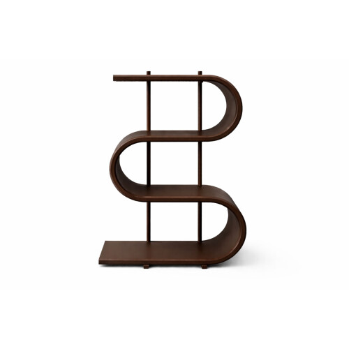 Étagère de bureau décorative marron, ondulée, moderne
