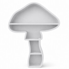 Mensola decorativa grigia a forma di fungo - da parete o da appoggio