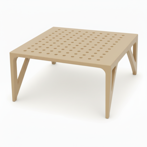 Mensola organizer beige per cucina e bagno.