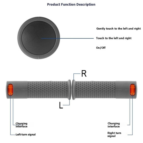 Lenkergriffe mit Blinker für  Max G30 ES1 ES2 ES3 Elektroroller B 1