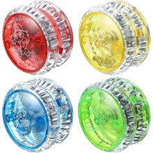 4 Pieces Acsergery Gift Led Light Beginner String Trick Ball for Kids Plastic