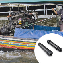 Outboard Transom Saver Aluminum Outboard Motor-Black 2 pack