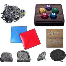 (1pc) Korean Traditional Play Game, Gonggi Jack Stone Pebbles Set with Round Case, Stone Catching Game Kit