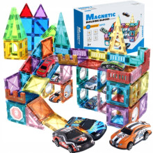 Magnetische Bausteine, Lernspielzeug für Kinder, Autorennbahn 82E