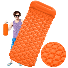 Colchoneta hinchable para piscina, esterilla para dormir de turista, plegable para usar como almohada o tienda de campaña.