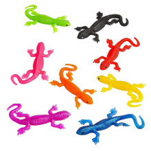 10 pcs Stretchy Lizard Toys Rubber TPR Sticky Lizards Stress Relief Toy for Kids Adults Party Favors