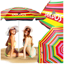 Parasol de plage à rayures