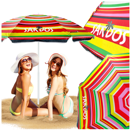 Parasol de plage à rayures