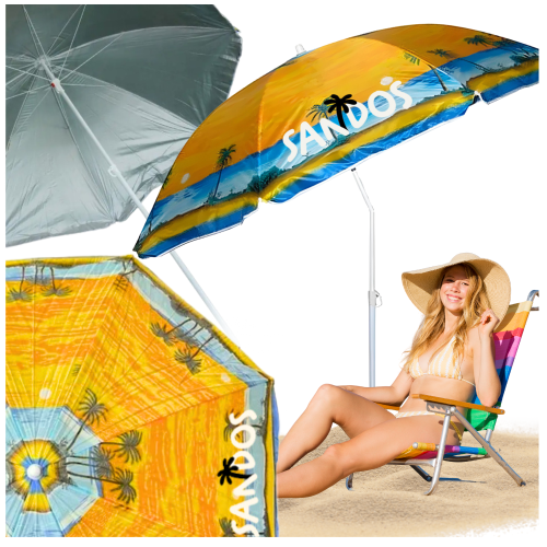 Parasol de jardin à motif plage