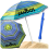 Parasol de plage à rayures 1