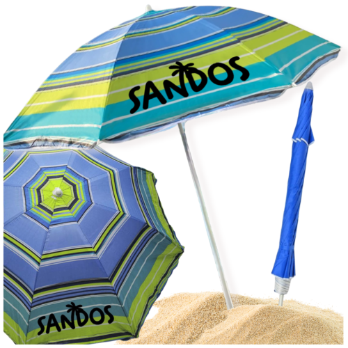 Parasol de plage à rayures