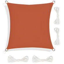 Voile d'ombrage de jardin rouge imperméable avec protection UV 3x3