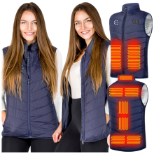 Gilet riscaldato USB senza maniche da uomo primavera blu navy XL Gilet riscaldato USB senza maniche da uomo XL regalo blu navy trapuntato