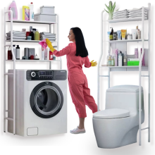 Étagère au-dessus des toilettes, lave-linge, support de toilette, meuble de salle de bain en métal