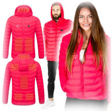 Giacca riscaldata USB per uomo e donna, taglie forti, autunno, isolante, lunga, L
