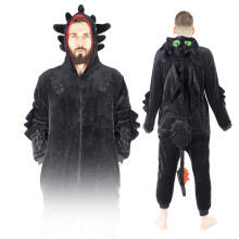 TUTINI Kigurumi tutina pigiama caldo furia notturna Sdentato tuta da uomo m M