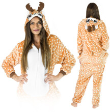 KIS PÓLÓK Szarvas álruhás kigurumi jelmez karácsonyi plüss pizsama unisex m S
