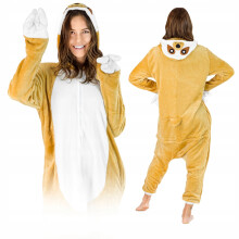 TONE SOLO Costume da bradipo Kigurumi Tuta intera con cerniera Tuta intera calda da bradipo - M