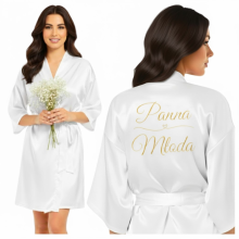Vestaglia da sposa bianca, taglia L