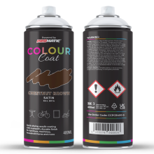 ProMatic Colour Coat Chestnut Brown RAL 8014 Satin 1K Acrylic Spray Paint 400ml