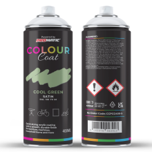 ProMatic Colour Coat Cool Green RAL 130 70 50 Satin 1K Acrylic Spray Paint 400ml