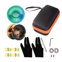 Aluminum Alloy Professional Unresponsive Yoyo with Responsive Play Orange Black Design